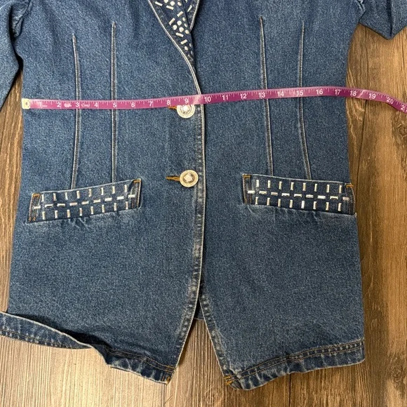 I.B Diffusion Vintage 1991 Denim Rhinestone Jacket - Picture 9 of 9